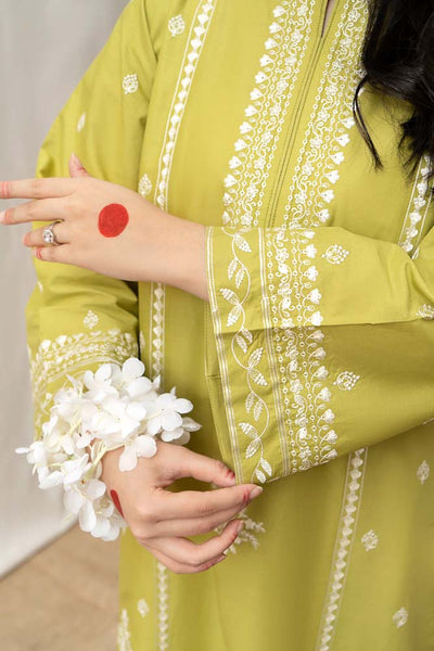 COCO BY ZARA SHAHJAHAN -3PC DHANAK EMBROIDERED SUIT DF-1550