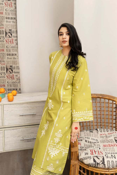 COCO BY ZARA SHAHJAHAN -3PC DHANAK EMBROIDERED SUIT DF-1550