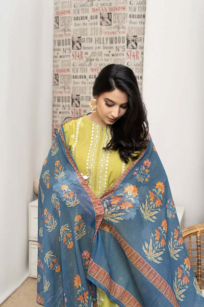 COCO BY ZARA SHAHJAHAN -3PC DHANAK EMBROIDERED SUIT DF-1550