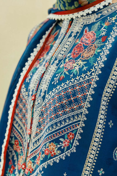 ZARA SHAH JAHAN - 3PC DHANAK EMBROIDERED SUIT DF-5513