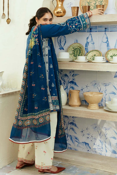 ZARA SHAH JAHAN - 3PC DHANAK EMBROIDERED SUIT DF-5513