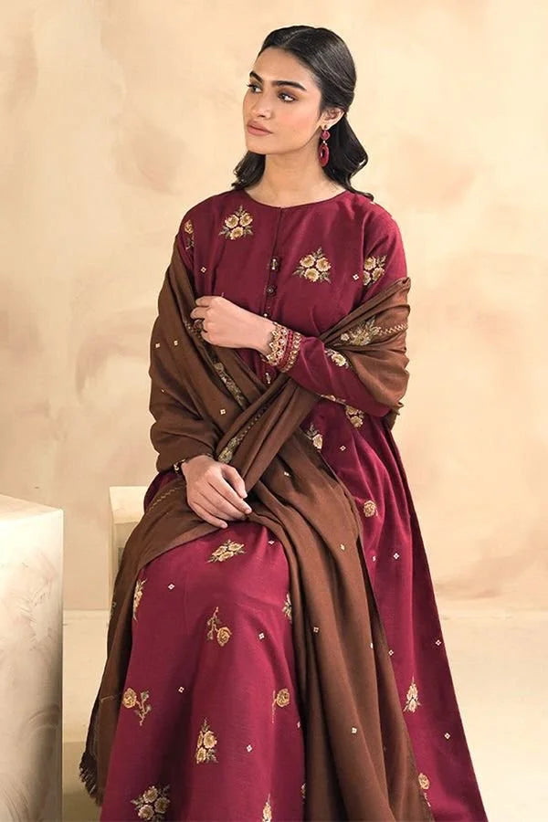 BAROQUE – Dhanak 3PC Embroidered Suit DF-5530