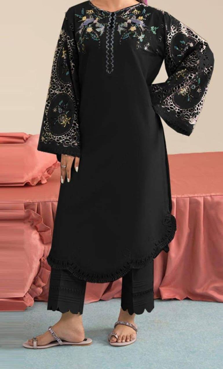 VANIYA -2PC UNSTITCHED DHANAK EMBROIDERED SUIT DF-113