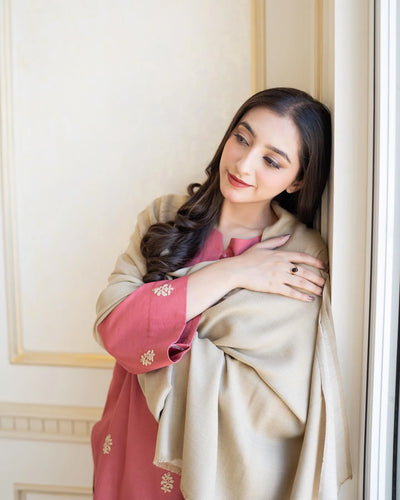 AISLING -3PC DHANAK EMBROIDERED SUIT DF-5437