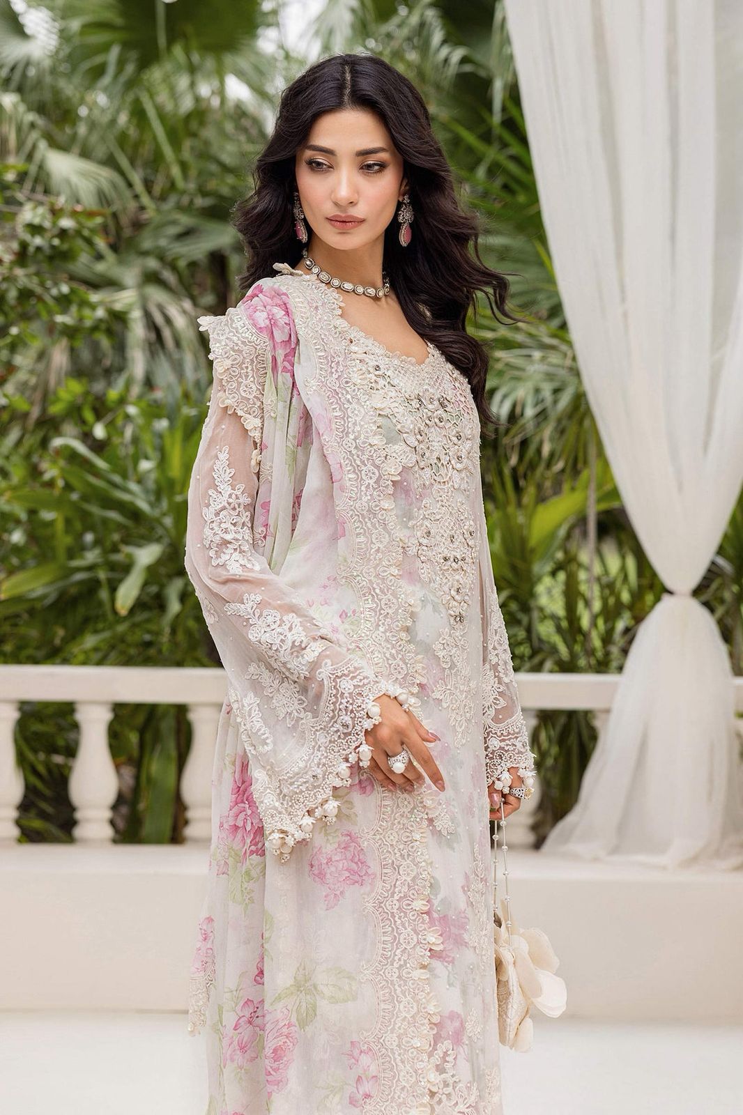 MARIA B  -WINTER 3PC LUXURY CHIFFON   DF-113