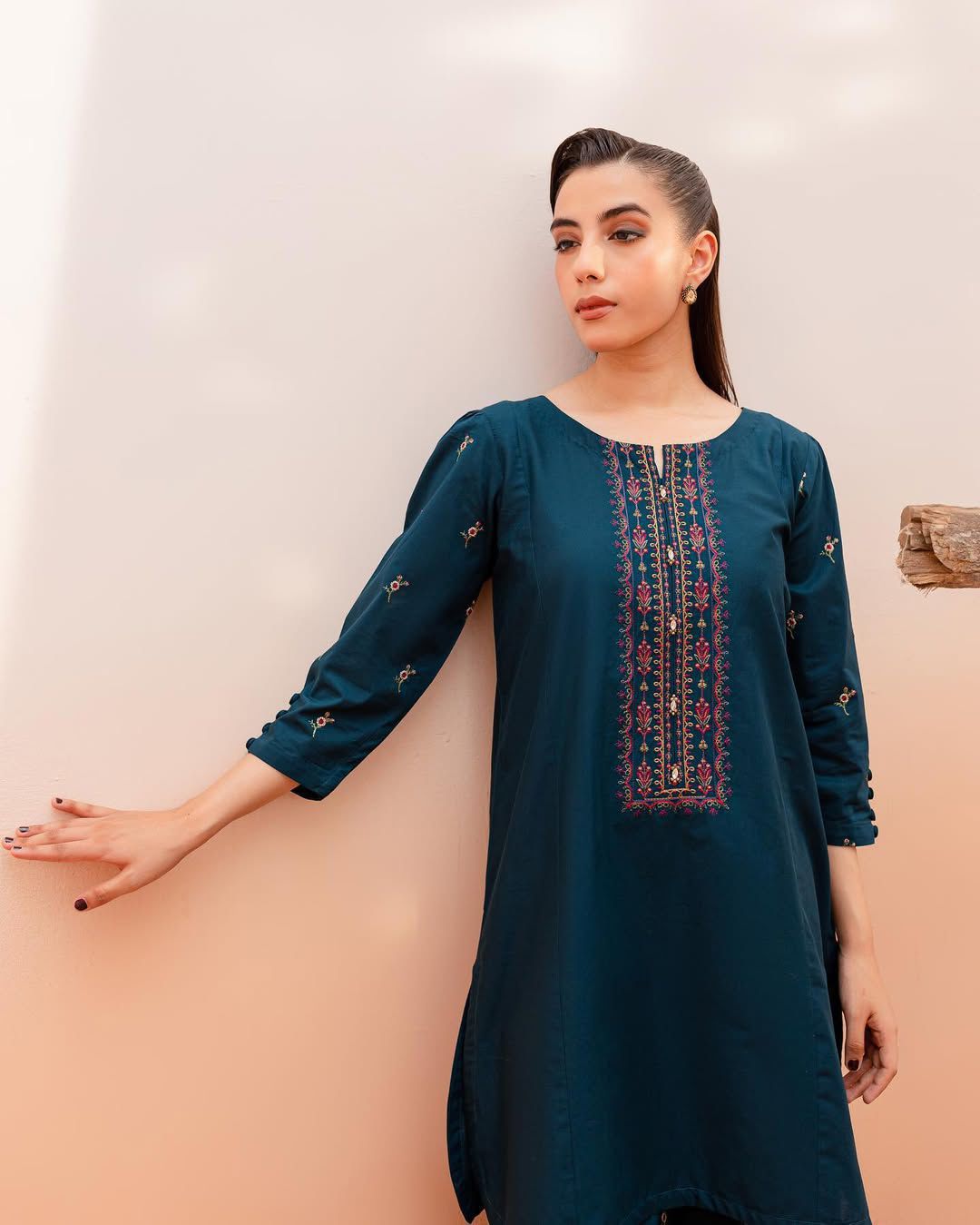 URGE -2PC UNSTITCHED DHANAK EMBROIDERED SUIT DF-416