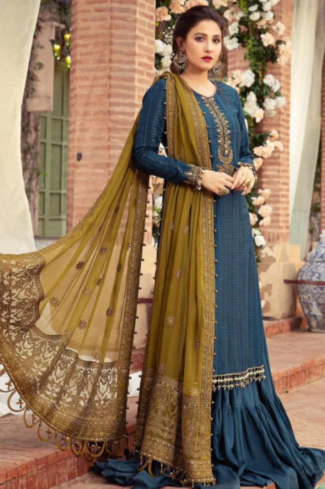 MARIA.B -3pc Chiffon Embroidered Unstitch Collection DF-1364