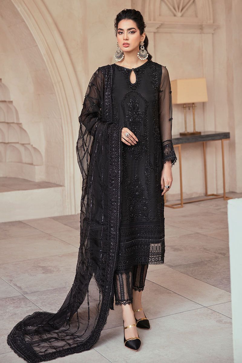 MUSHK WEDDING EDITION -3PC UNSTITCHED LUXURY NET EMBROIDERED SUIT DF-179