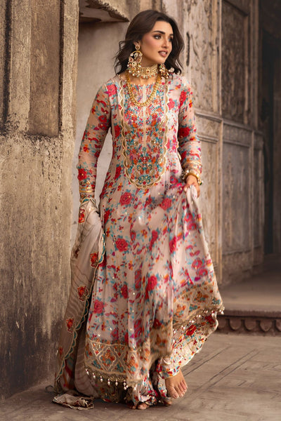 CHARIZMA -3PC UNSTITCHED LUXURY CHIFFON EMBROIDERED SUIT DF-1578