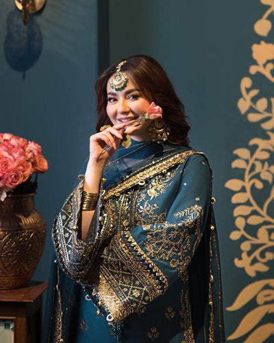 ASIM JOFA -WINTER 3PC LUXURY CHIFFON   DF-108