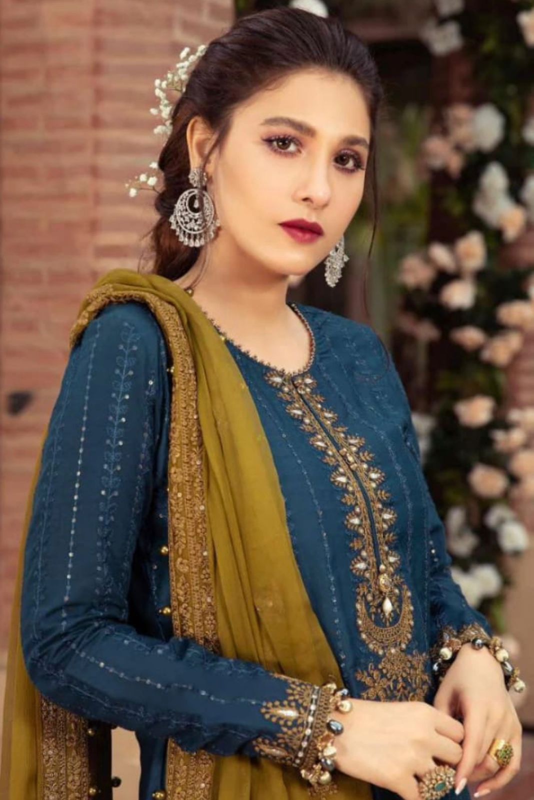 MARIA.B -3pc Chiffon Embroidered Unstitch Collection DF-1364