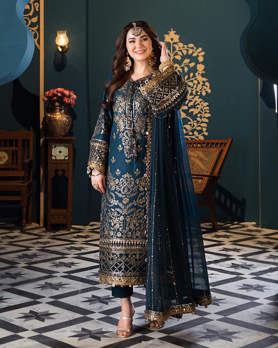 ASIM JOFA -WINTER 3PC LUXURY CHIFFON   DF-108