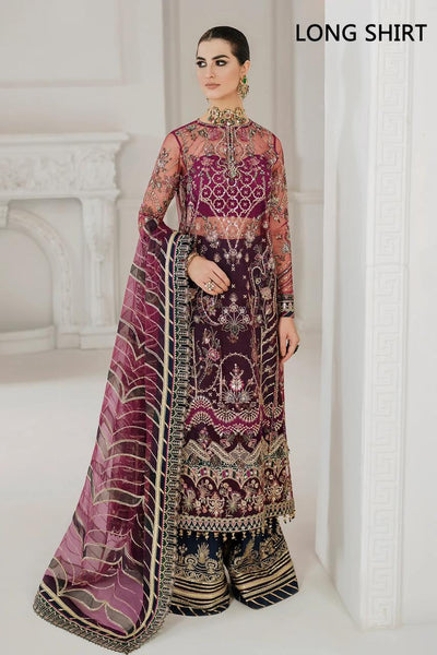 BAROQUE FESTIVE COLLECTION -3PC UNSTITCHED LUXURY NET EMBROIDERED SUIT DF-469