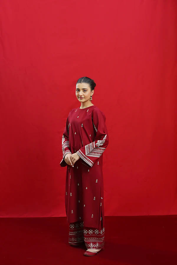 URGE -3PC DHANAK EMBROIDERED SUIT DF-4275