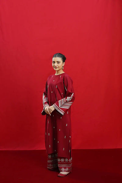 URGE -3PC DHANAK EMBROIDERED SUIT DF-4275
