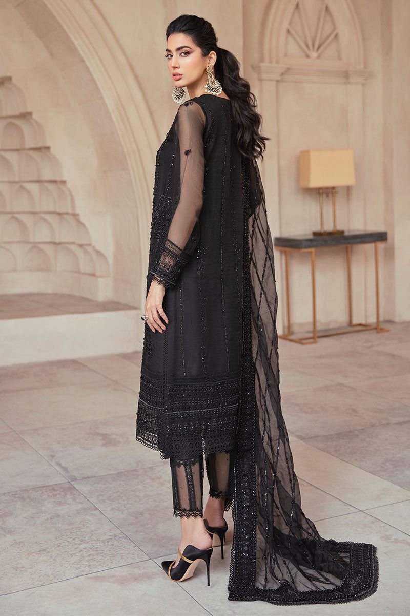 MUSHK WEDDING EDITION -3PC UNSTITCHED LUXURY NET EMBROIDERED SUIT DF-179
