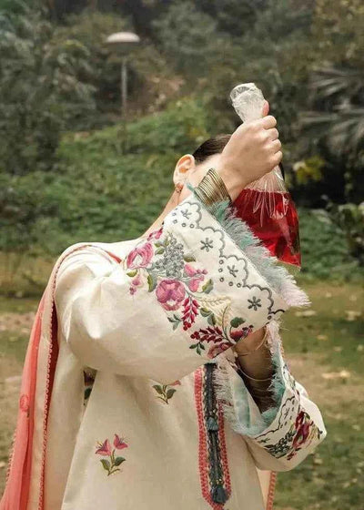 ZAHRA SHAHJAHAN-3PC DHANAK EMBROIDERED SUIT DF-6276