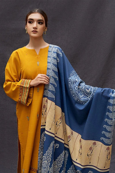 URGE -3PC DHANAK EMBROIDERED SUIT DF-6381