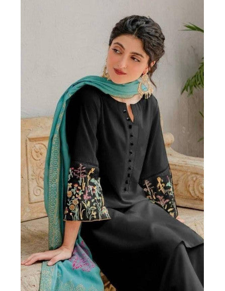 AISLING -3PC UNSTITCHED DHANAK EMBROIDERED SUIT DF-3471