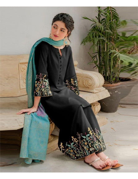 AISLING -3PC UNSTITCHED DHANAK EMBROIDERED SUIT DF-3471